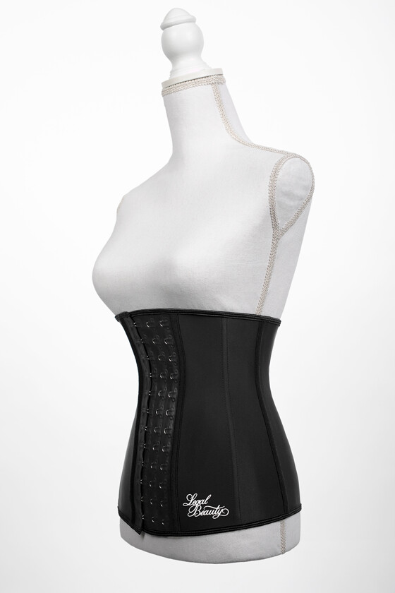 Milan - Large Hooks Waist Trainer - Jet black - XXS