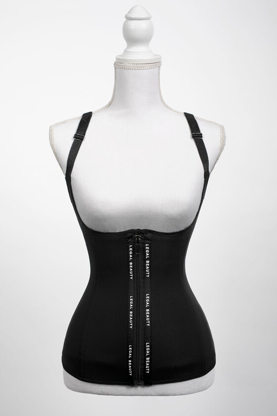 Barcelona - Zipper Neoprene Waist Trainer Vest - Jet black - S