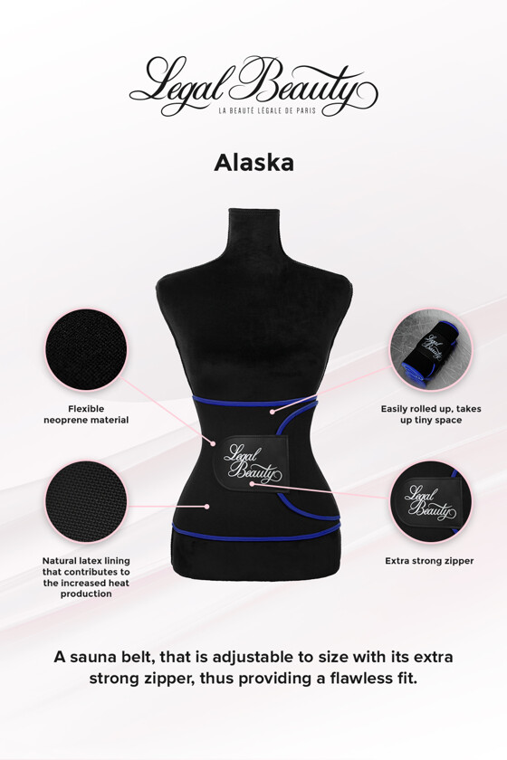 Alaska - Sauna belt - Admiral blue border - M