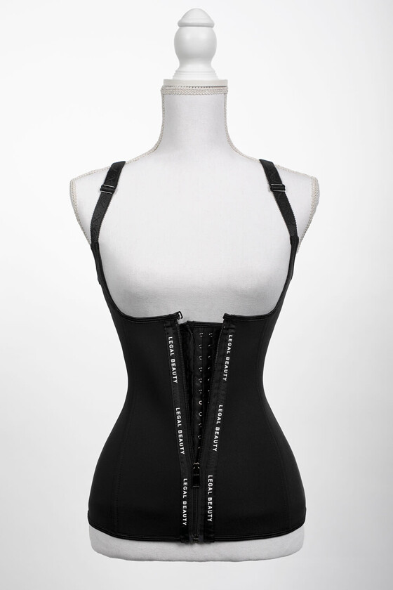 Barcelona - Zipper Neoprene Waist Trainer Vest - Jet black - S