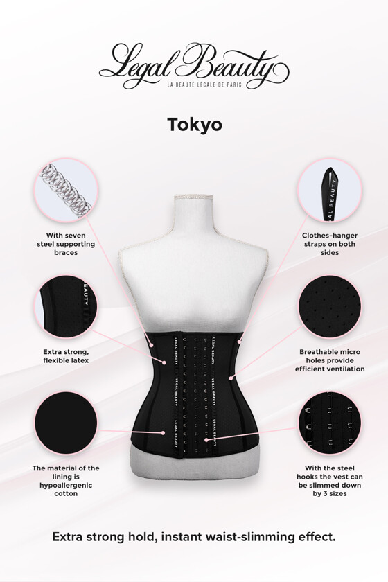 Tokyo - Breathable Waist Trainer - Jet black - XXS