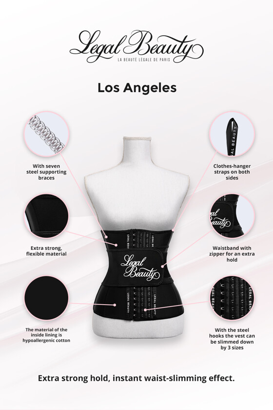 Los Angeles - Waist Trainer with Waistband - Jet black - XL