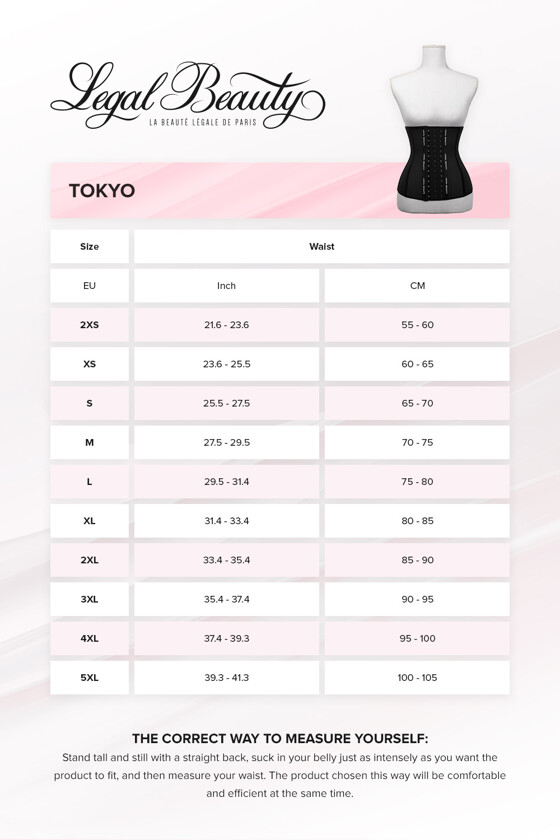 Tokyo - Breathable Waist Trainer - Jet black - XXS