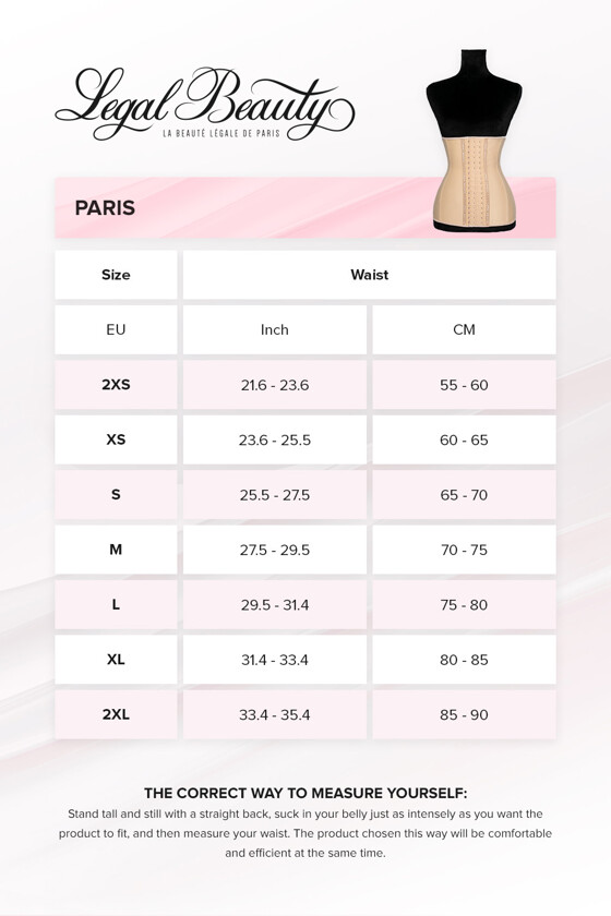 Paris long torso - Waist Trainer - Toffee cream - 3XS