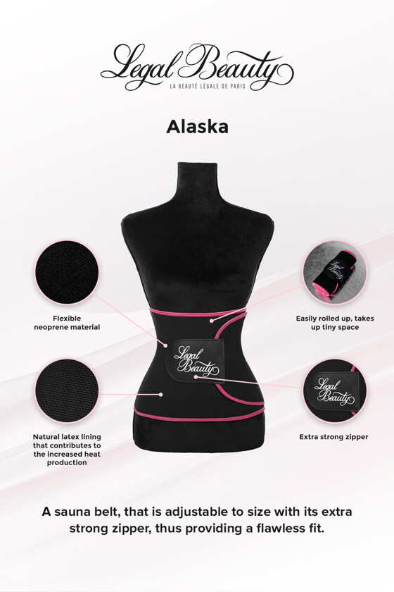 Alaska - Sauna belt - Pink border - L