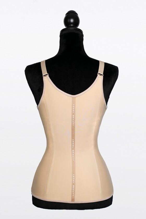 New York - Zipper Waist Trainer Vest - Toffee cream - XS