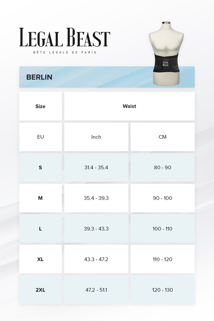 Legal Beast Men Berlin - Sports Belt with Extra Waistband - Phantom black - M