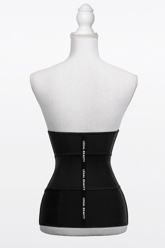 Los Angeles long torso - Waist Trainer with Waistband - Jet black - S