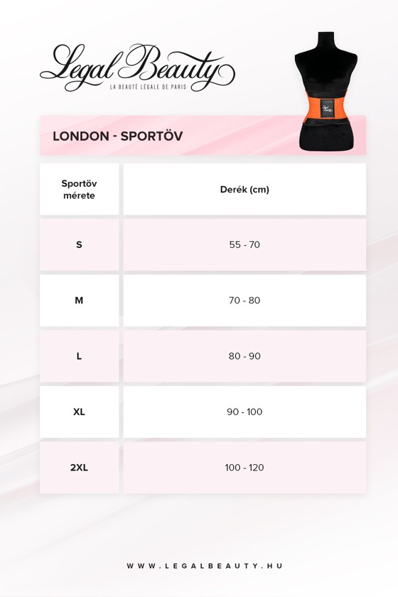 London - Sportöv extra derékpánttal - Neon narancs - M