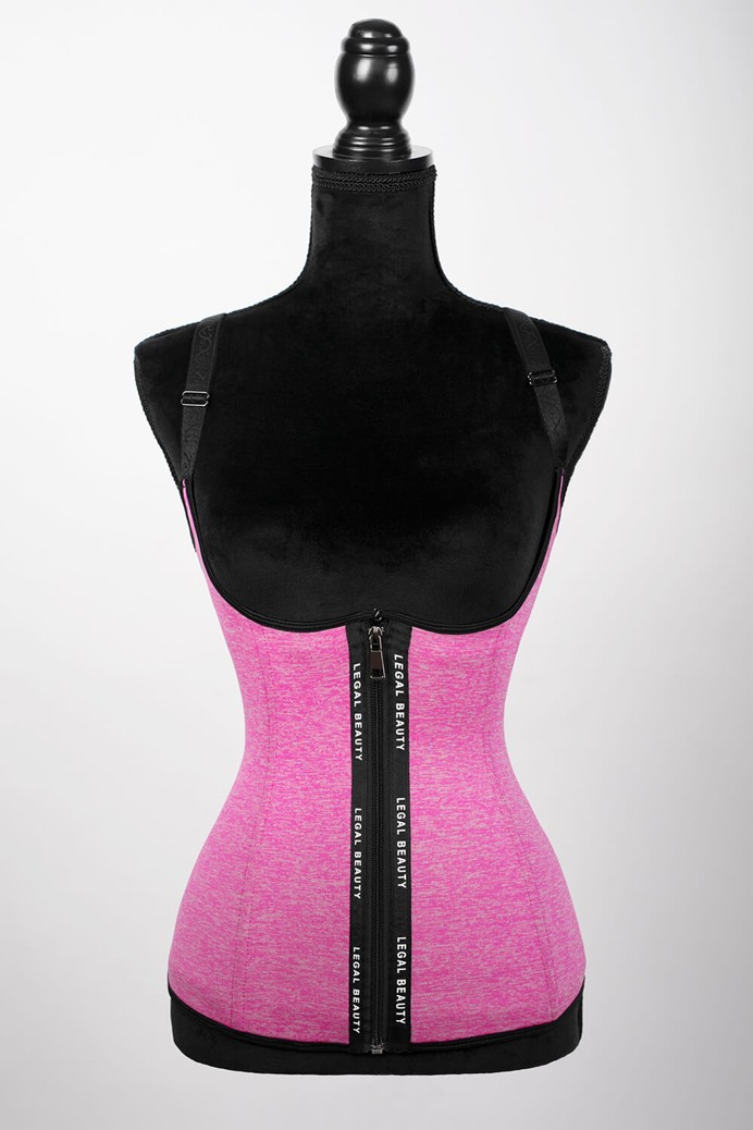 Barcelona - Zipper Neoprene Waist Trainer Vest - Bubblegum pink - S