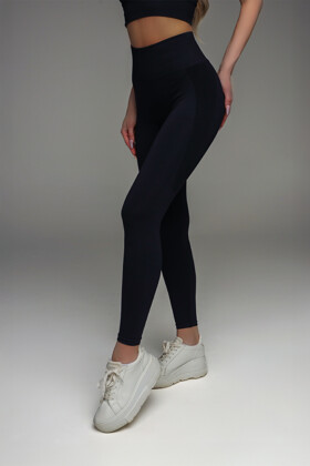 SP202 - Popsiemelő magas derekú leggings - Black - XS