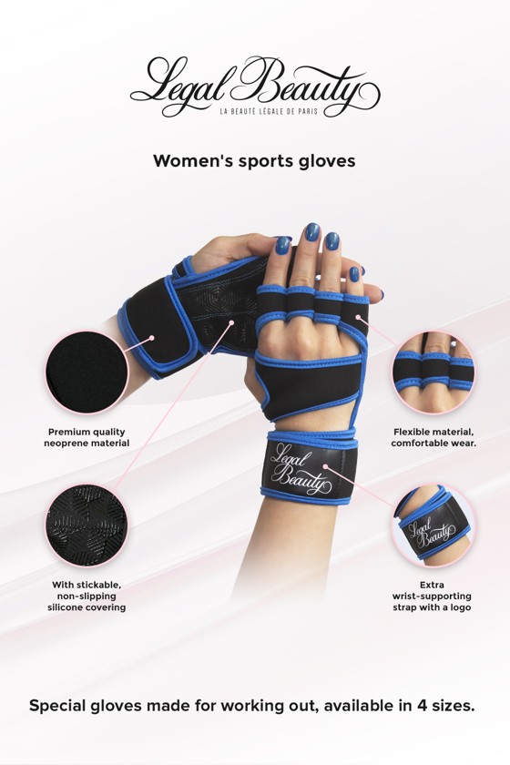 Women's sports gloves - Sports Gloves - Sky blue - M