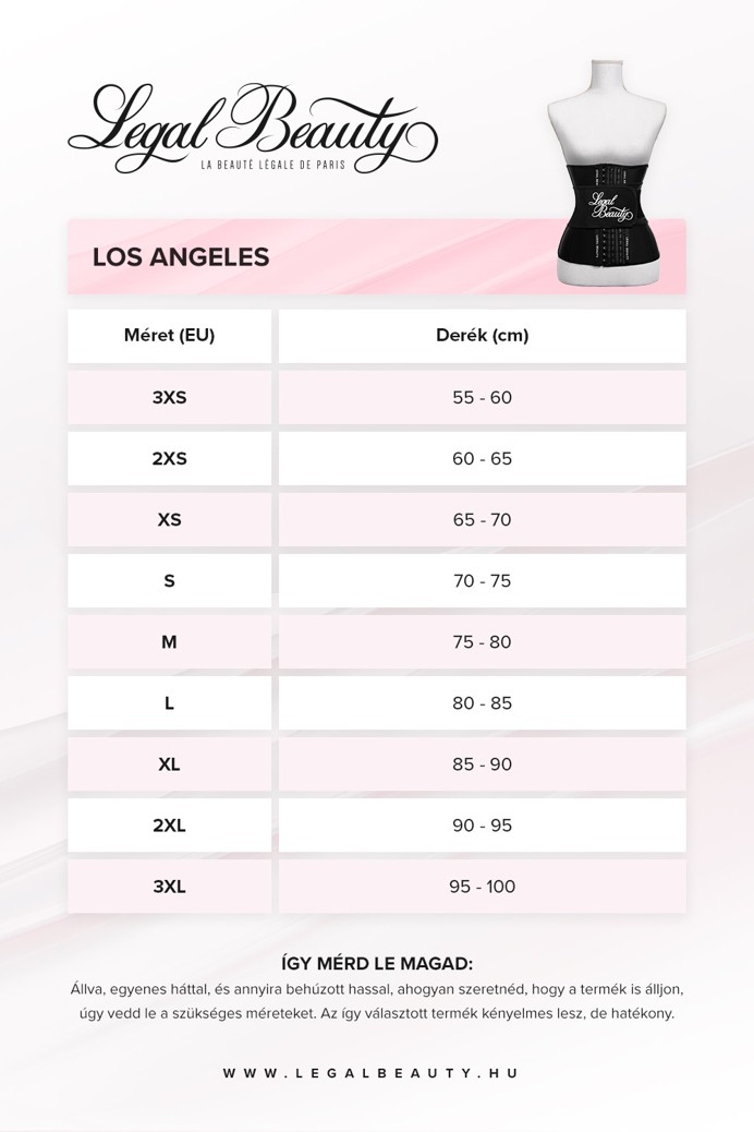Los Angeles - Alakformáló fűző derékpánttal - Pink - 3XS