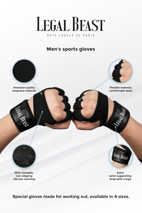 Legal Beast Men sports gloves - Sports Gloves - Phantom black - S