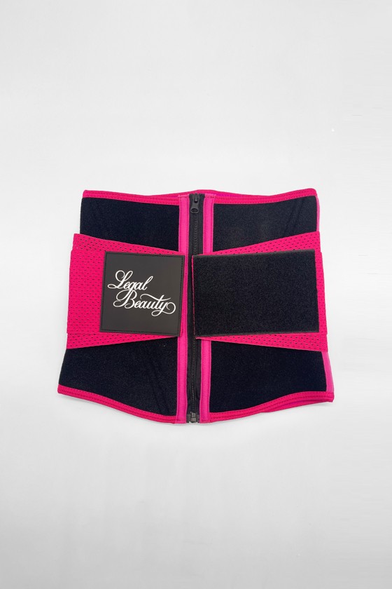 Miami - Cipzáras sport-szaunaöv extra derékpánttal - Barby rózsaszín - L
