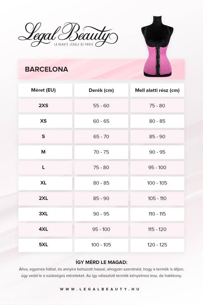 Barcelona - Cipzáros neoprén alakformáló fűzős mellény - Babarózsaszín - XL