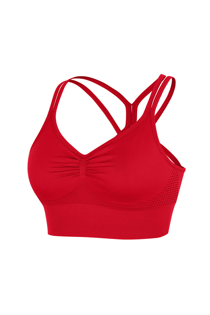 SP201 - Keresztpántos sport top - Red - S