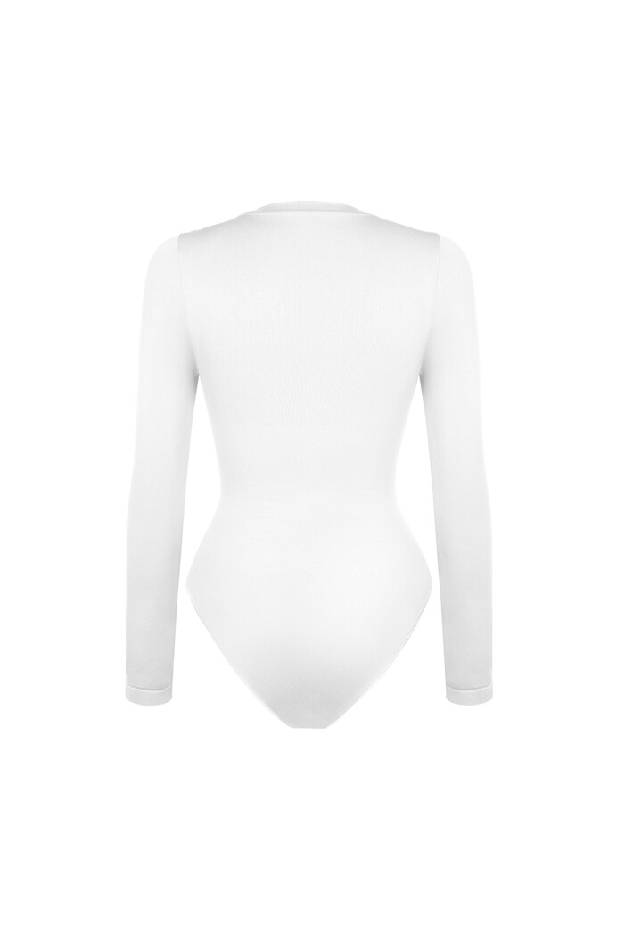 No. 47 - Hosszú ujjú alakformáló body normál alsóval - White - S