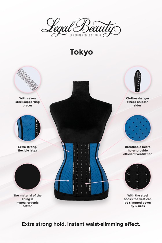 Tokyo - Breathable Waist Trainer - Sky blue - 4XL