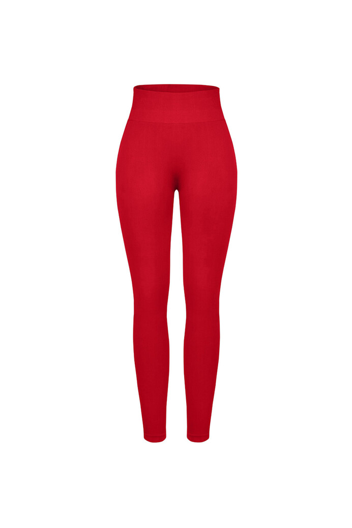 SP202 - Popsiemelő magas derekú leggings - Red - S