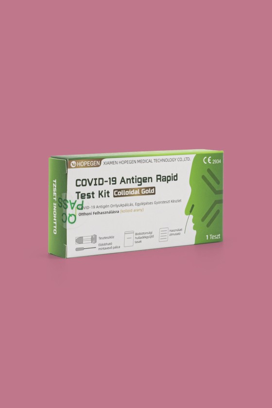 Hopegen COVID-19 gyorsteszt - 1 db tesztkészlet - SARS-CoV-2 teszt lejárati idővel - 1 db - Antigén (Ag) Orrlyukpálcás - 2024-02-28