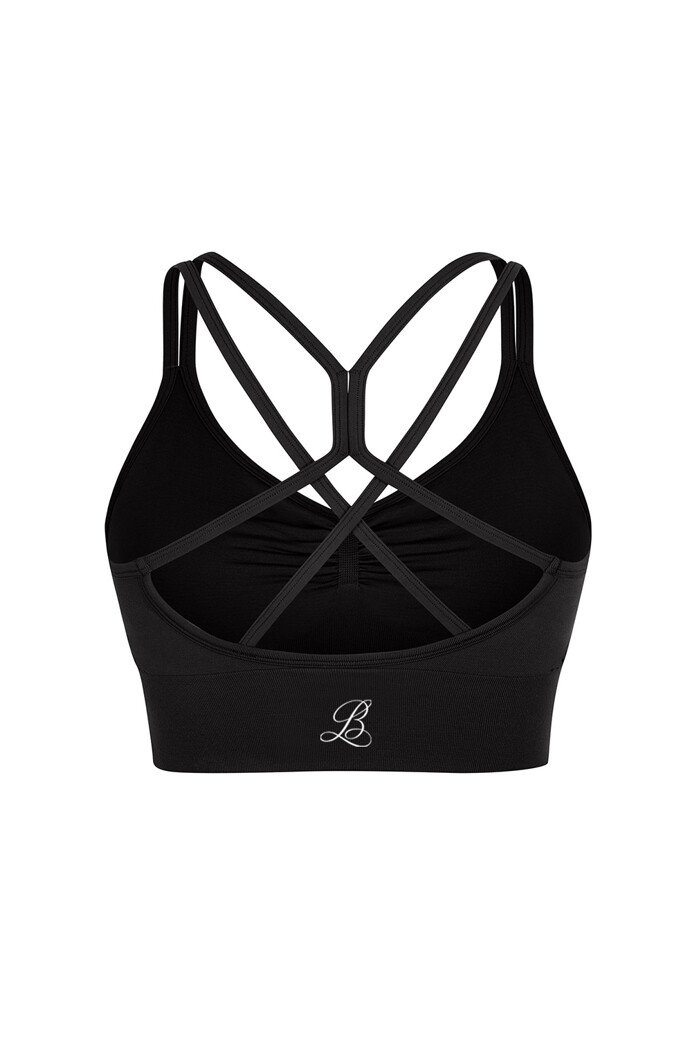 SP201 - Keresztpántos sport top - Black - XS