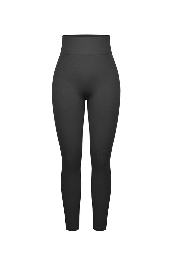 SP104 - Bordázott magas derekú leggings - Black - S