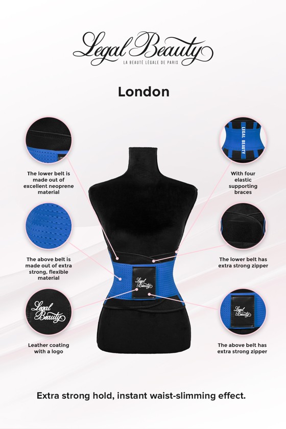London - Sports Belt with Extra Waistband - Sky blue - XS