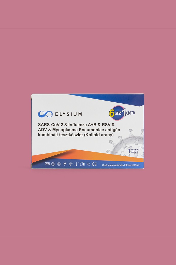 Elysium SARS-CoV-2 tesztkészlet - SARS-CoV-2 teszt - 1 db - Covid 19 + Influenza A + Influenza B + RSV + ADV + MP