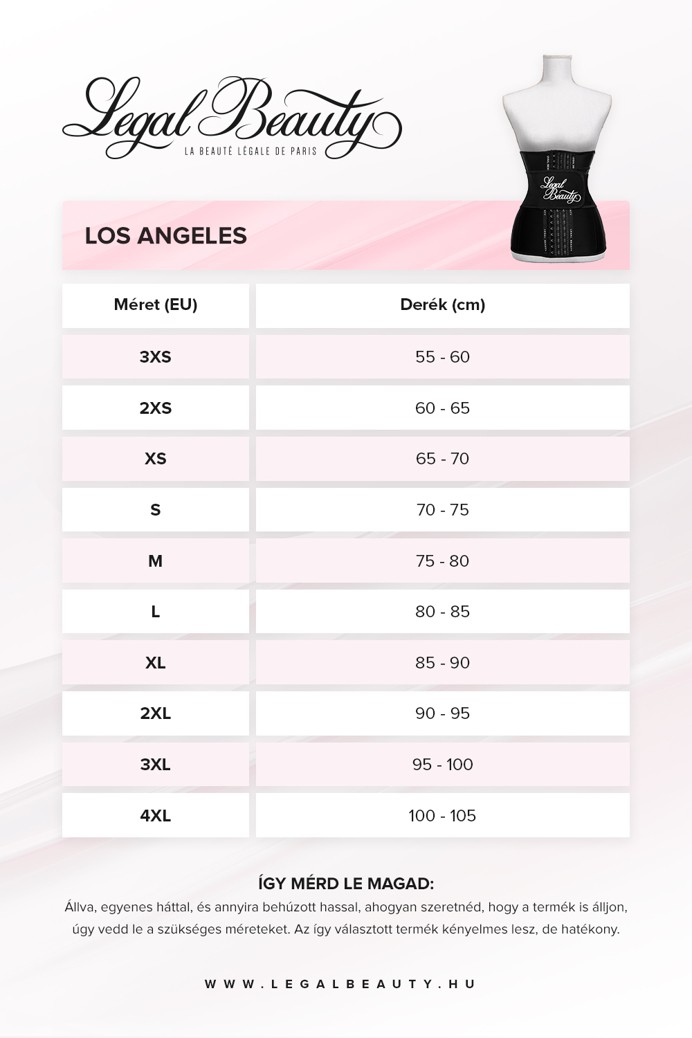 Los Angeles - Alakformáló fűző derékpánttal - Éjfekete - XL