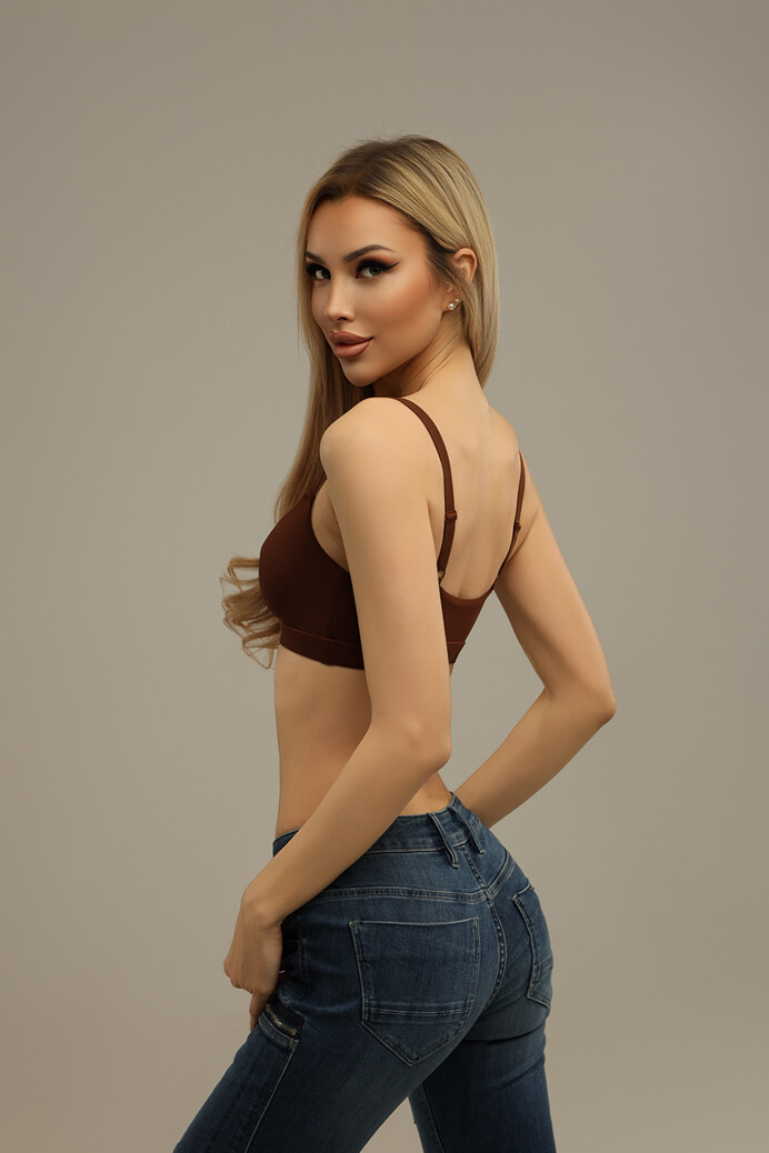 Kényelmes melltartó állítható pánttal - Panty - Chocolate brown - M