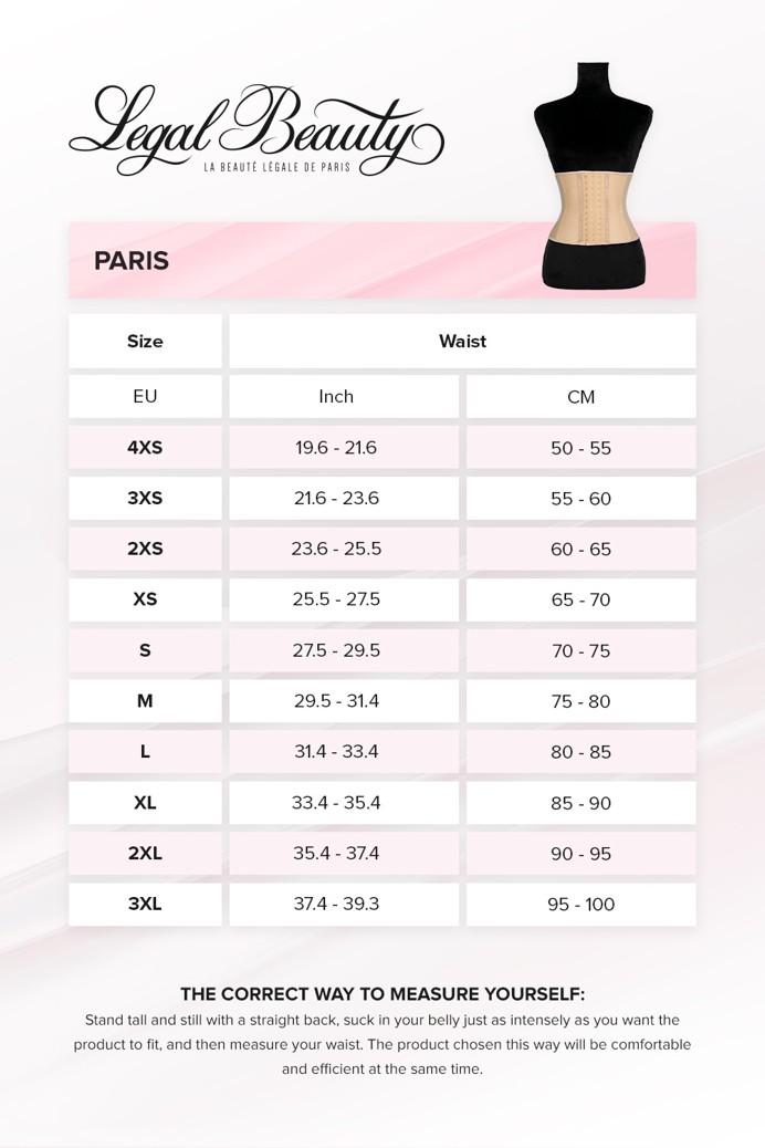 Paris, shortened - Waist Trainer - Toffee cream - XL