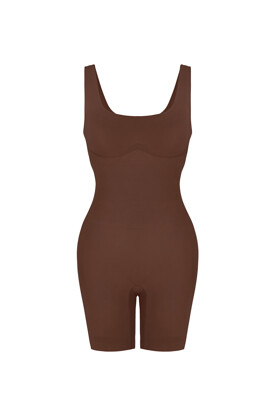 No. 14 - Shapewear jumpsuit with shorts - Brown - M/L