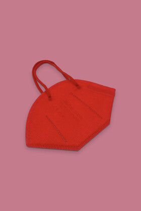 Jiada FFP2 CE 0370 - FFP2 mask (quantity, color and valve) - 20 pcs. - Red - Without valve