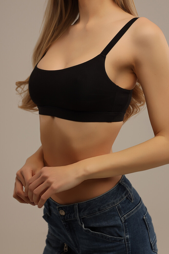 Kényelmes melltartó állítható pánttal - Panty - Black - M