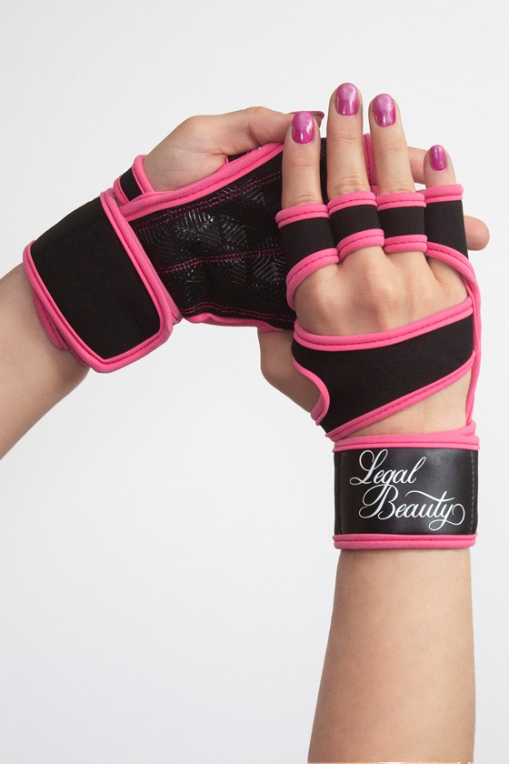 Women's sports gloves - Sports Gloves - Neon pink - S