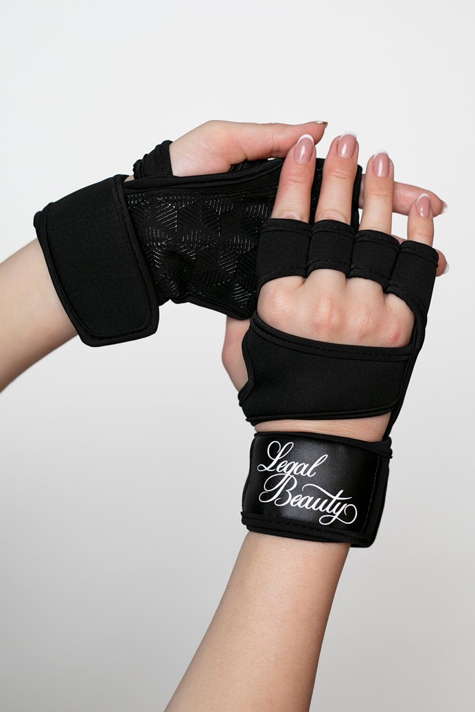 Women's sports gloves - Sports Gloves - Jet black - XL