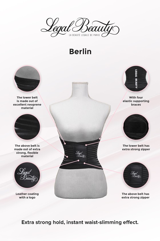 Berlin - Sports Belt with Extra Waistband - Jet black - XS