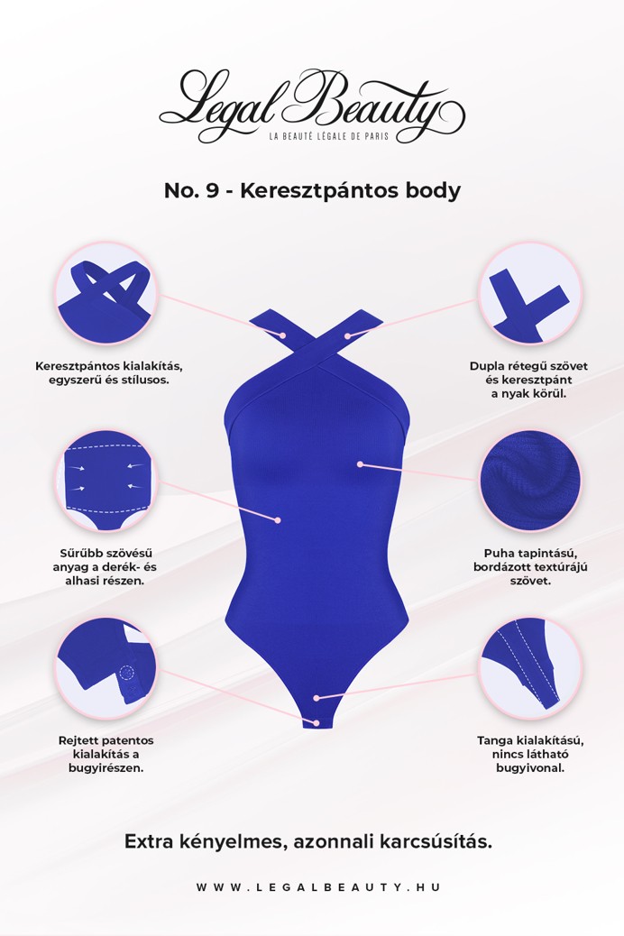 No. 9 - Keresztpántos body - Kék - XL/XXL