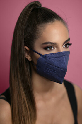 Jiada FFP2 CE 0370 blue mask without valve- 20 pcs - blue