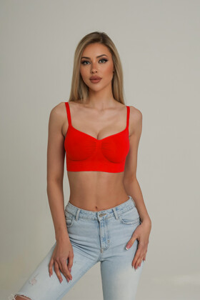 Seamless bra - Red - XXL