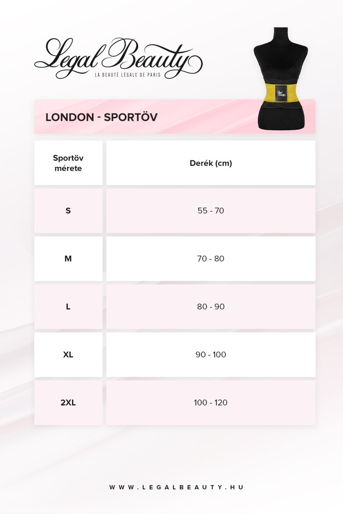 London - Sportöv extra derékpánttal - Napsárga - XL