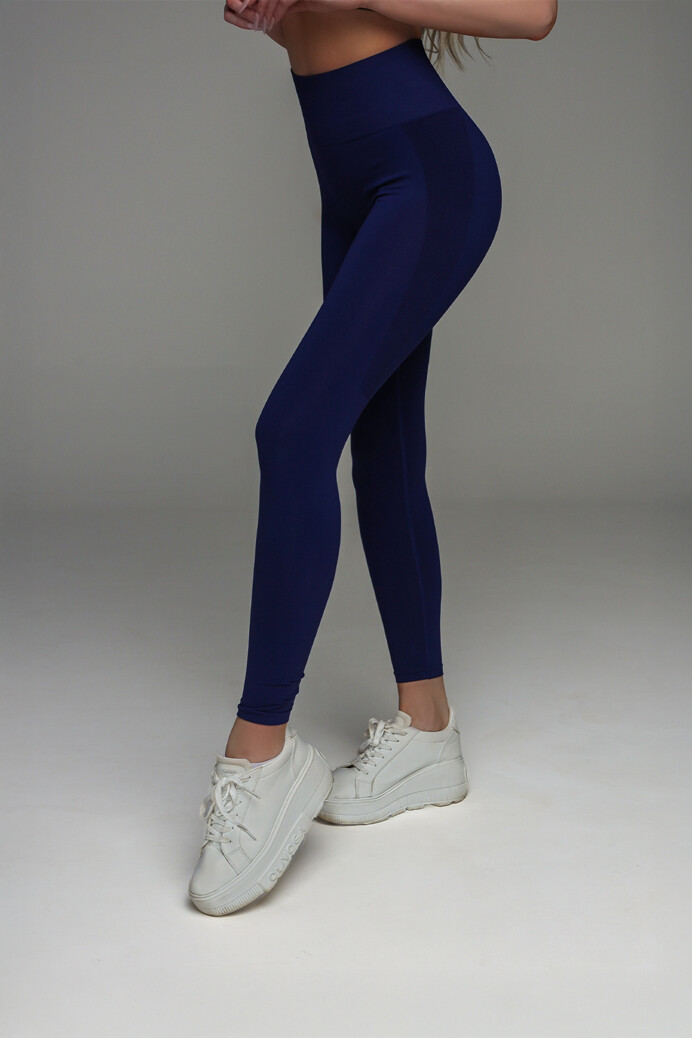 SP202 - Popsiemelő magas derekú leggings - Sötétkék - S