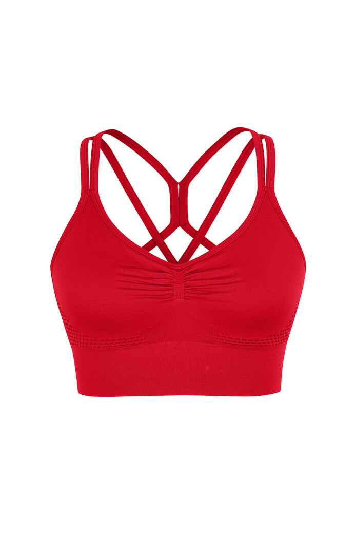 SP201 - Keresztpántos sport top - Red - S