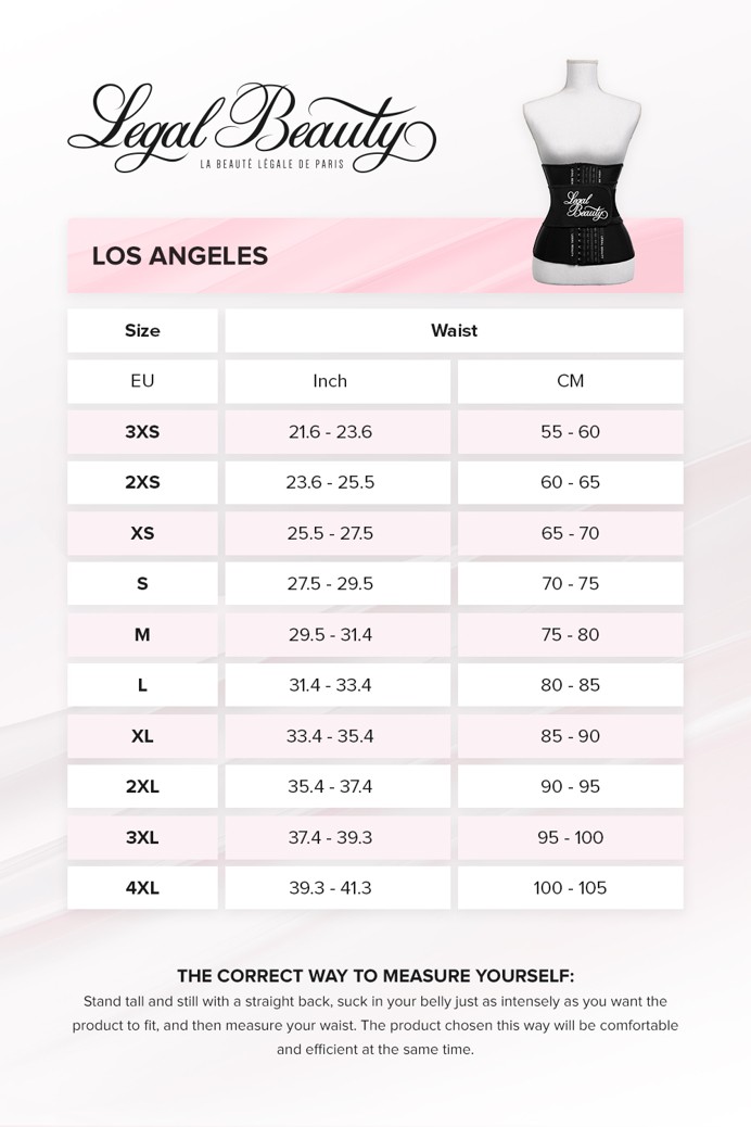Los Angeles - Waist Trainer with Waistband - Jet black - XL