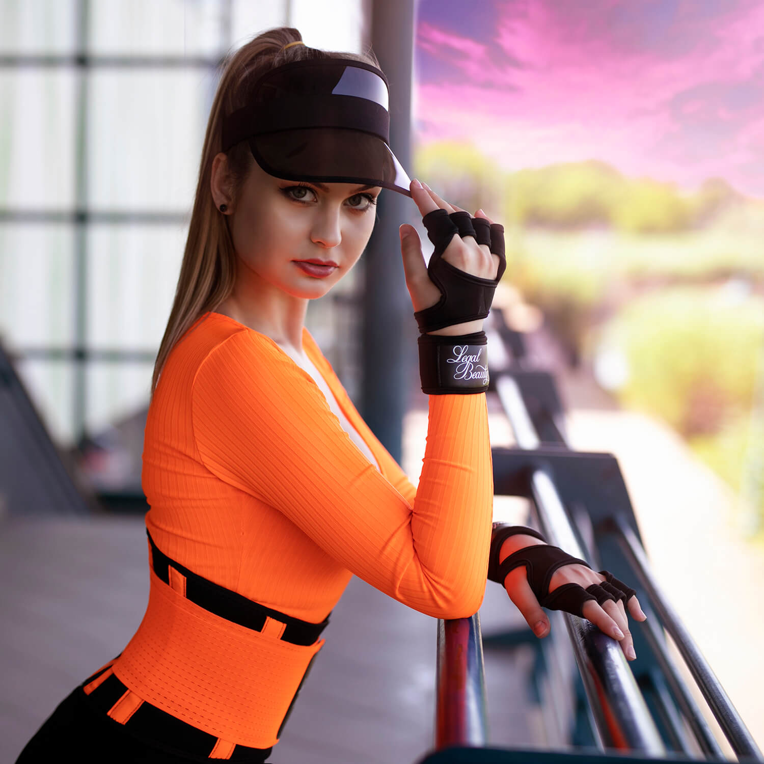 London - Sports Belt with Extra Waistband - Neon orange - L