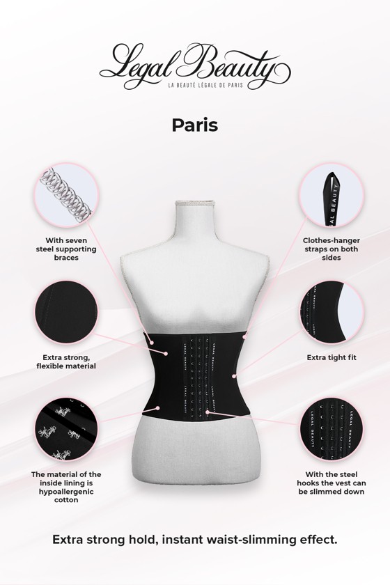 Paris abbreviated - Night Black - Shaping Corset + Size Extender