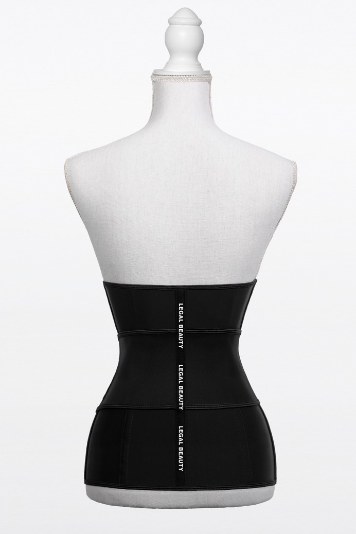 Los Angeles long torso - Waist Trainer with Waistband - Jet black - 3XS