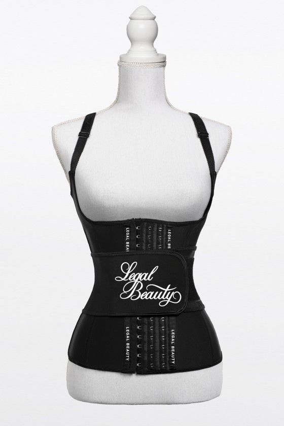 California - Night Black - Shaping Vest with Waist Strap + Size Extender