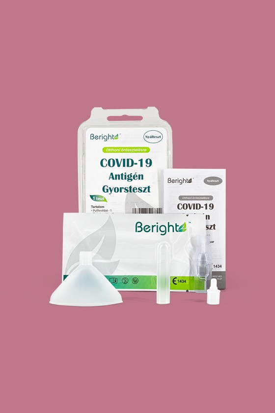 ALLTEST Beright COVID-19 gyorsteszt otthoni felhasználásra - 1 db tesztkészlet - SARS-CoV-2 teszt lejárati idővel - 1 db - Antigén (Ag) Nyál - 2024-07-31